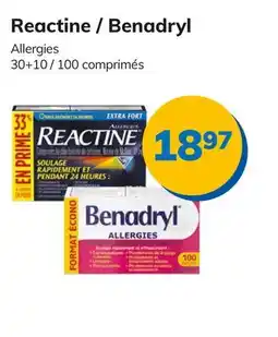 Accès pharma Reactine / Benadryl Allergies offer