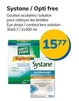 Accès pharma Systane / Opti free Eye drops / contact lens solution offer