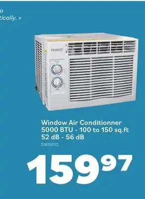 Matériaux Pont Masson Window Air Conditionner - 5000 BTU - 100 to 150 sq.ft. - 52 dB-56 dB - White offer