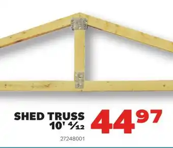 Matériaux Pont Masson Shed Truss 10' 4/12 (Non-refundable) offer