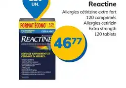 Accès pharma Reactine Allergies cetirizin Extra strength offer