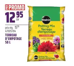 Gagnon - La Grande Quincaillerie TERREAU D'EMPOTAGE 50 L MIRACLE-GRO offer