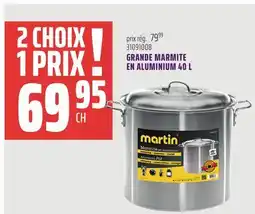 Gagnon - La Grande Quincaillerie GRANDE MARMITE EN ALUMINIUM 40 L MARTIN offer