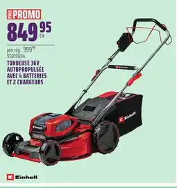 Gagnon - La Grande Quincaillerie Tondeuse 36V Autopropulsée Avec 4 Batteries et 2 Chargeurs Einhell offer