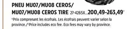 Canadian Tire MU07/MU08 CEROS TIRE offer