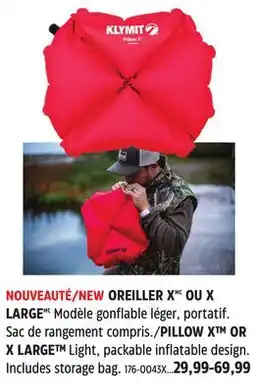 Canadian Tire Klymit PILLOW X OR X LARGE offer