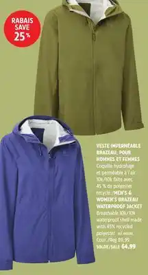 Canadian Tire WOMEN'S BRAZEAU WATERPROOF JACKET offer