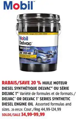 Canadian Tire DELVAC OR DELVAC DIESEL ENGINE OIL offer