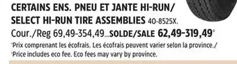 Canadian Tire HI-RUN SELECT HI-RUN TIRE ASSEMBLIES offer