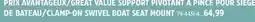Canadian Tire CLAMP-ON SWIVEL BOAT SEAT MOUNT offer