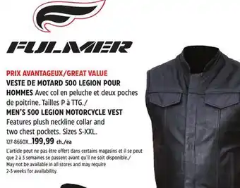 Canadian Tire FULMER MEN'S 500 LEGION MOTORCYCLE VEST offer