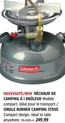Canadian Tire SINGLE BURNER CAMPING STOVE offer