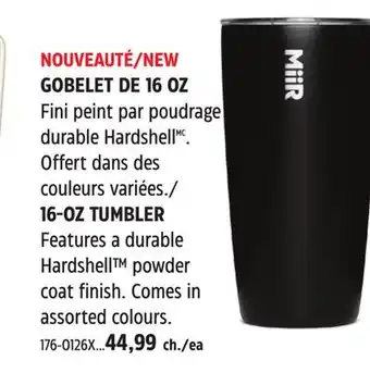Canadian Tire 16-OZ TUMBLER offer