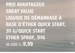 Canadian Tire QUICK START ETHER SPRAY, 311G offer