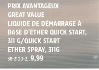 Canadian Tire QUICK START ETHER SPRAY, 311G offer