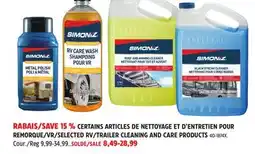 Canadian Tire SELECTED RV/TRAILER CLEANING AND CARE PRODUCTS offer