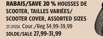 Canadian Tire TRIPEL SCOOTER COVER, ASSORTED SIZES offer