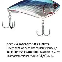 Canadian Tire BERKLEY JACK LIPLESS CRANKBAIT offer