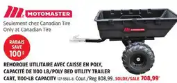 Canadian Tire MOTOMASTER POLY BED UTILITY TRAILER CART, 1100-LB CAPACITY offer