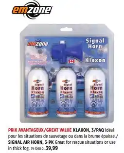 Canadian Tire EMZONE SIGNAL AIR HORN, 3-PK offer