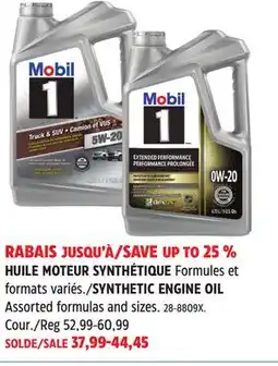 Canadian Tire SYNTHETIC ENGINE OIL offer