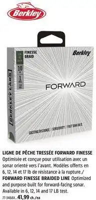 Canadian Tire BERKLEY FORWARD FINESSE BRAIDED LINE offer