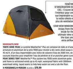 Canadian Tire COLEMAN 4-PERSON PEAK SERIES TENT offer