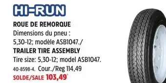 Canadian Tire HI-RUN TRAILER TIRE ASSEMBLY offer