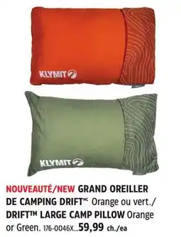 Canadian Tire DRIFT LARGE CAMP PILLOW offer