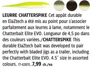 Canadian Tire CHATTERSPIKE offer