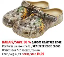 Canadian Tire REALTREE EDGE CLOGS offer