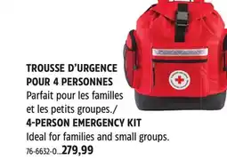 Canadian Tire 4-PERSON EMERGENCY KIT offer