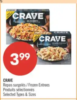 Pharmaprix CRAVE Frozen Entrees offer