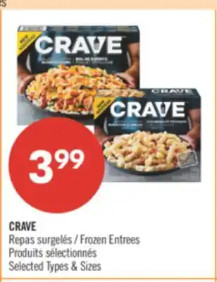 Pharmaprix CRAVE Frozen Entrees offer