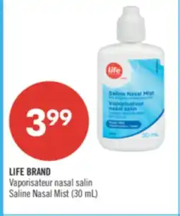 Pharmaprix LIFE BRAND Saline Nasal Mist (30 mL) offer