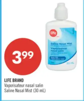 Pharmaprix LIFE BRAND Saline Nasal Mist (30 mL) offer