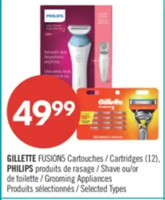 Pharmaprix GILLETTE FUSION5 Cartridges (12), PHILIPS Shave or Grooming Appliances offer