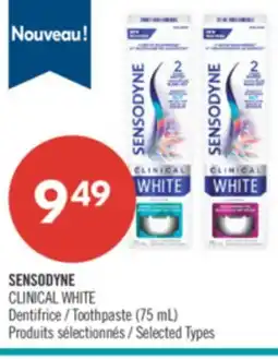 Pharmaprix SENSODYNE CLINICAL WHITE Toothpaste offer