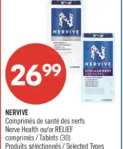 Pharmaprix NERVIVE Nerve Health or or RELIEF Tablets (30) offer