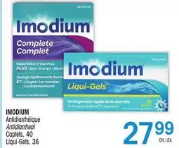 Uniprix IMODIUM Antidiarrhéique Liqui-Gels / Antidiarrheal Caplets offer