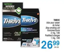 Uniprix THRIVE Aide pour cesser de fumer/Stop-smoking aid Gommes/Gums 2 mg, Lozenges 1 mg offer