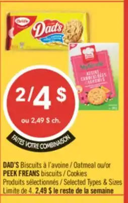 Pharmaprix DAD'S Biscuits Oatmeal or PEEK FREANS Cookies offer