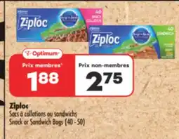 Pharmaprix Ziploc Snack or Sandwich Bags (40 - 50) offer