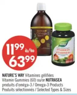 Pharmaprix NATURE'S WAY Vitamin Gummies (60) or NUTRASEA Omega-3 Products offer