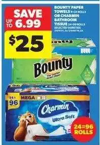 Real Canadian Superstore Bounty Paper Towels or Charmin Bathroom Tissue offer