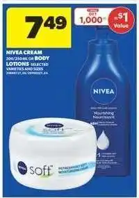 Real Canadian Superstore Nivea Cream or Body Lotion offer