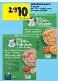 Real Canadian Superstore Gerber Organic Cereal offer