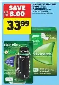 Real Canadian Superstore Nicorette Nicotine Gums or Quickmists offer