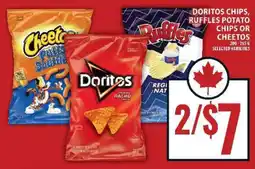 Food Basics Doritos Chips, Ruffles Potato Chips or Cheetos offer