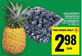 Food Basics Golden Ripe Pineapples & Blueberries offer